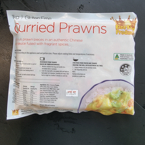 Curried Prawns 1kg